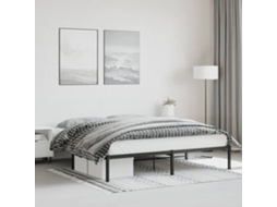 Vidaxl Estrutura De Cama 183x213 Cm Metal Preto
