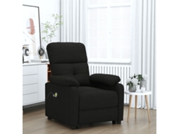 Vidaxl Poltrona De Massagens Elétrica Tecido Preto