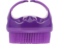 Escova De Banho Silicone Roxa Beavorty, Escova De Limpeza Corporal Macia Com Cabo Longo, Massageador De Pele Para Homens