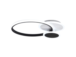 Led Plafon 39W Moderno Preto Branco Ferro Alumínio e Acrílico com Controle Remoto Lâmpada de Quarto para Corredor de Escritório NETTLIFE