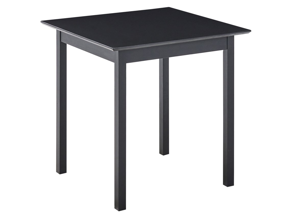 Mesa De Comedor Beliani Veritas De Madera De Pino Negro 75x75x76