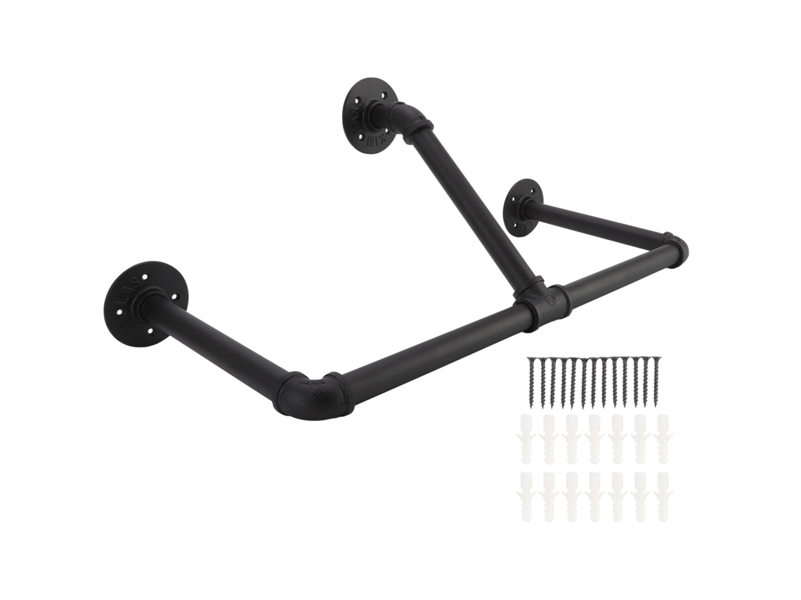 Cabide De Parede De Tubo De Ferro Retro Industrial (especificação De 22 Polegadas, Design Para Montagem Na Parede)