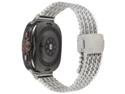 Para Samsung Galaxy Watch Ultra 47mm Pulseira De Smartwatch De Metal Com Fivela Magnética