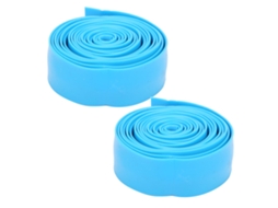 2pcs/set Cinta Elástica De Yoga 2.5m Para Exercícios, Alongamento E Treinamento De Resistência Azul