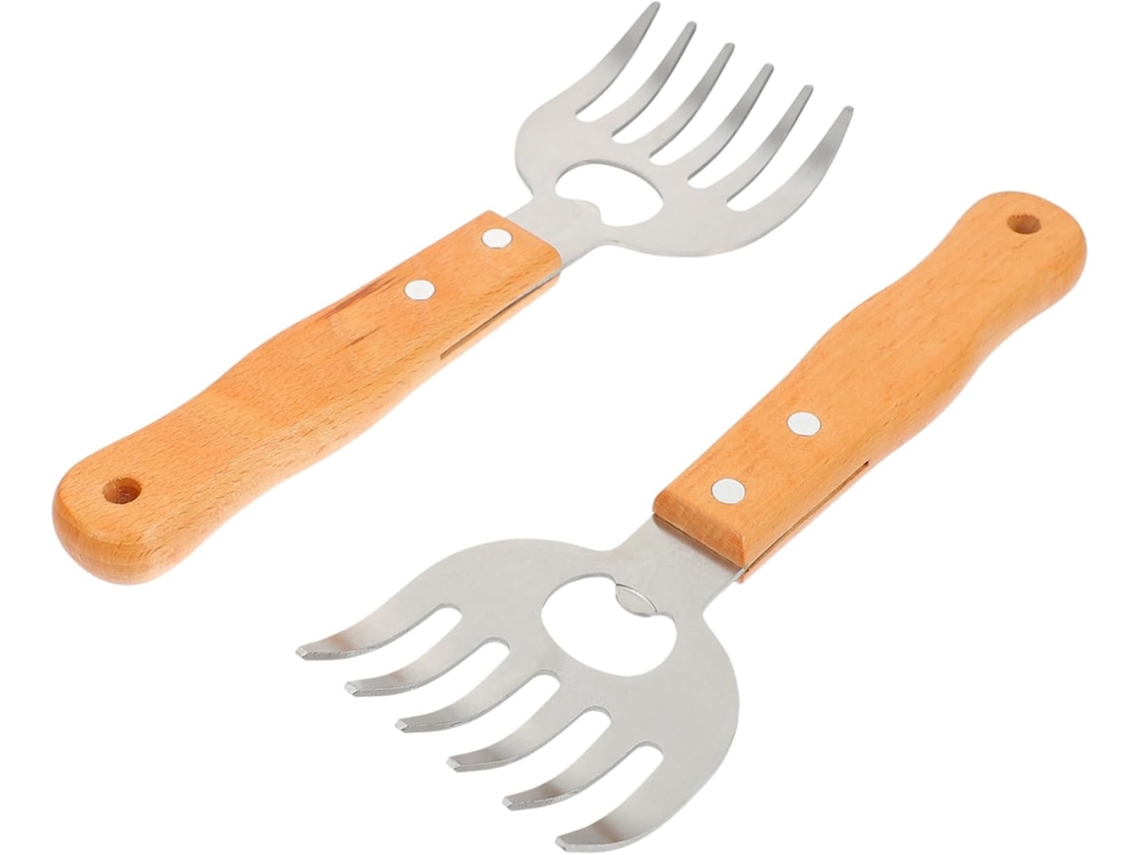 Garras Para Carne Toyandona De 2 Peças Churrasco, Pinças Para Desfiar Carne De Forma Rápida E Fácil, Aço Inoxidável