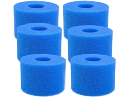 6 Peças de Esponja Filtrante Reutilizável AQUAFORGE em espuma para piscina