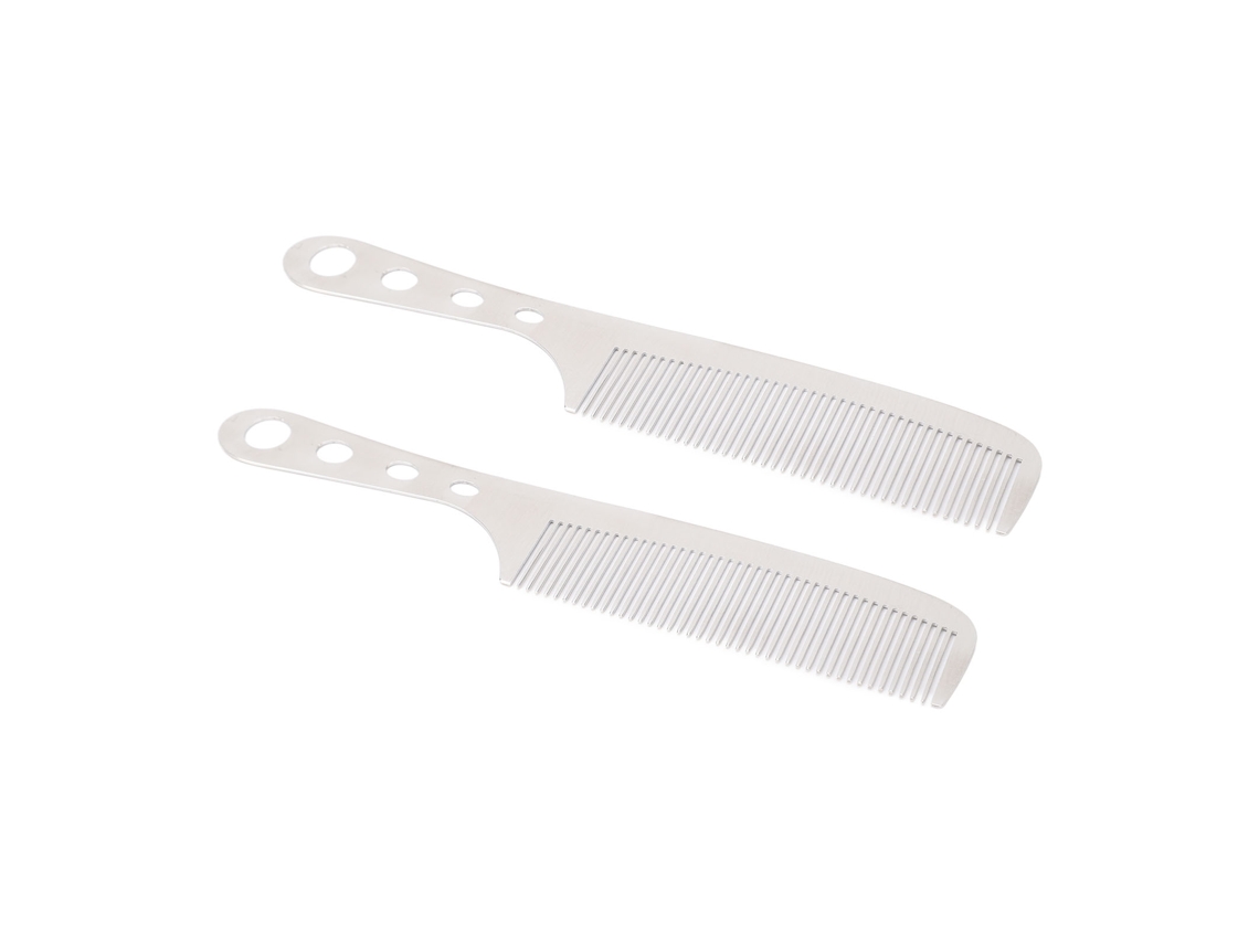 2026-2pcs Pente De Aço Inoxidável Antiestático Para Barbeiros, Estilo E Penteado Profissional