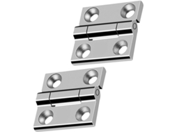 2 Dobradiças De Aço Inoxidável Reforçadas Para Portas Móveis, Estilo