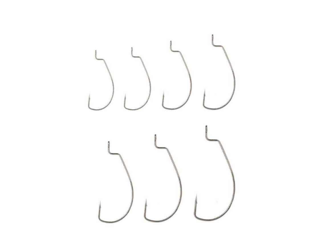 Conjunto de 5 Ganchos GAMAKATSU Worm Offset Ewg 5/0