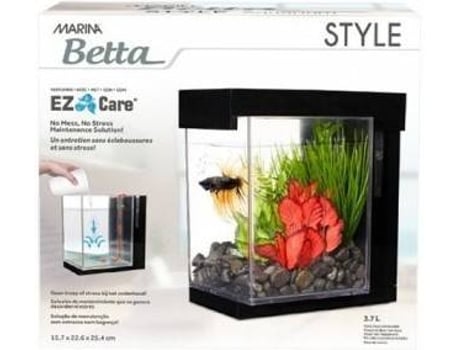 MARINA - Aquário para Peixes  Kit (Preto - 3.7L) Aquário para Peixes  Kit (Preto - 3.7L)