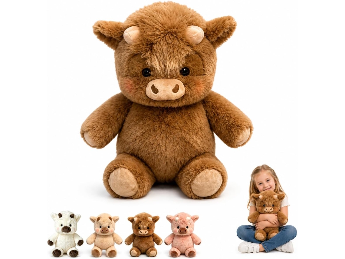 Pelúcia Vaca Corredora, 55 Cm (21,7") - Corredora De Macia E Fofa,