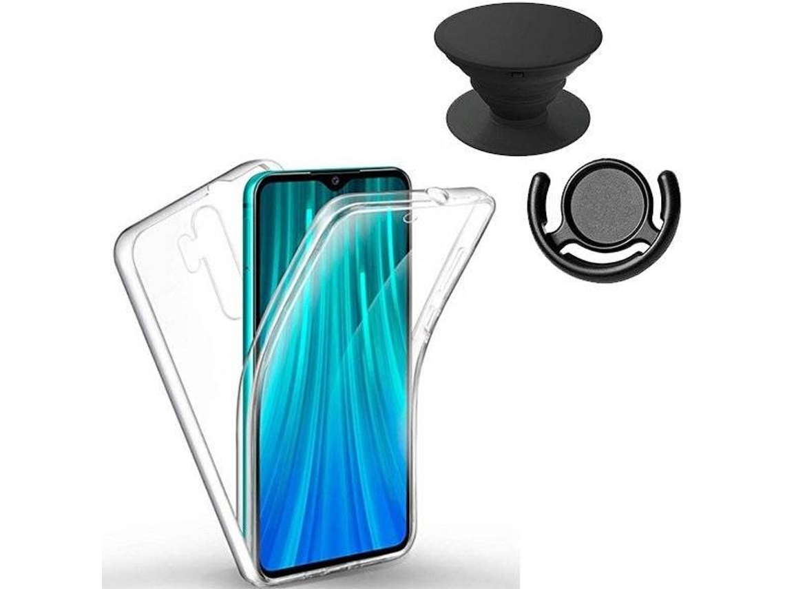 Kit Capa, PopSocket e Suporte PopSocket Xiaomi Redmi Note 8 Pro 360º Transparente