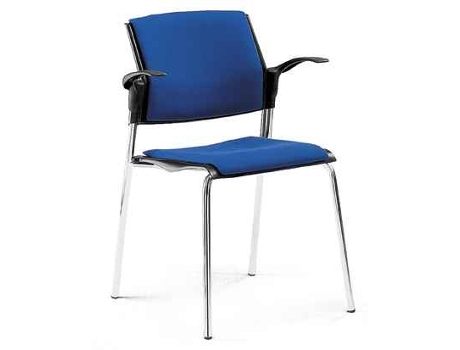Cadeira de Visitante RIVA Fixa Movie 570 Azul (Tecido)