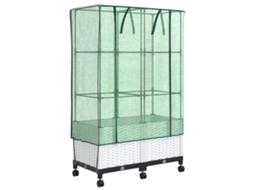 Conjunto 2 Vaso De Jardim Vidaxl Branco Polipropileno (80 X 40 X 144 Cm)