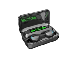 Fones De Ouvido Bluetooth Sem Fio À Prova D'água, Equipados Com Estojo De Carregamento De Alta Capacidade, Visor Digital E Controle De Volume.