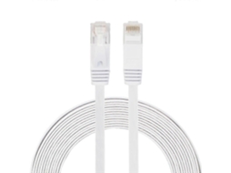 Cabo De Rede Lan Ethernet Cat6 Ultrafino E Plano De 5 M, Com Conector Rj45. Aquaforge