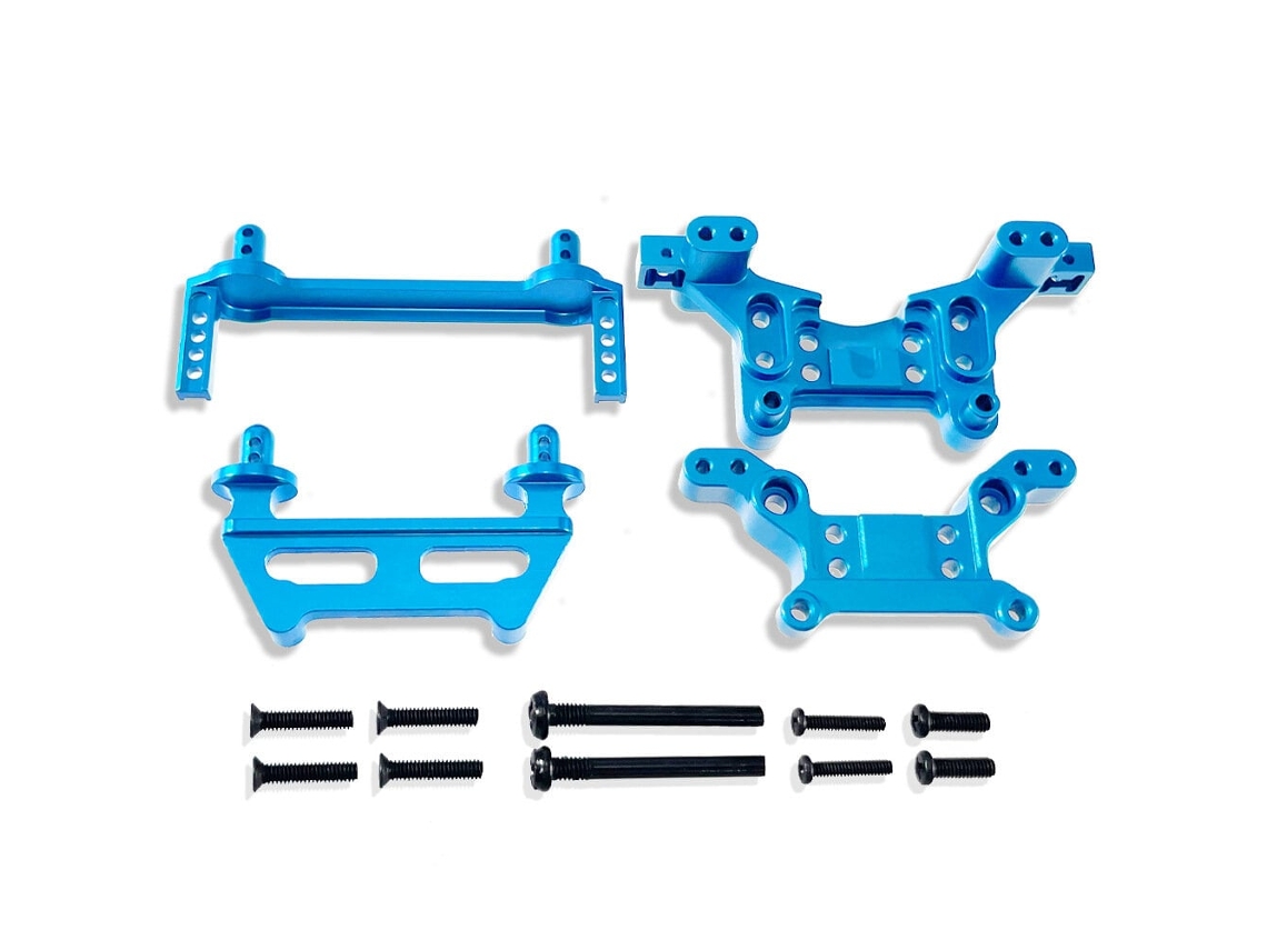 Peças de Reposição em Titânio para Carros Rc Mjx Hyper Go 1/16 16208 16209 16210 H16 H16bm: Pilares da Carroceria e Torre de Amortecedor MDUG