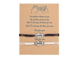 Pulseiras Tejidas Ajustáveis Com Cartão De Mensagem Esportes Bola Para Parejas Amigos Presente Rugby