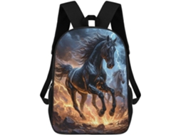 Mochila Escolar Infantil Com Estampa De Cavalo Em 3d, Ideal Para Meninos E Meninas Do Ensino