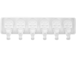 Molde De Silicone Em Formato Caveira Branca Para Picolés