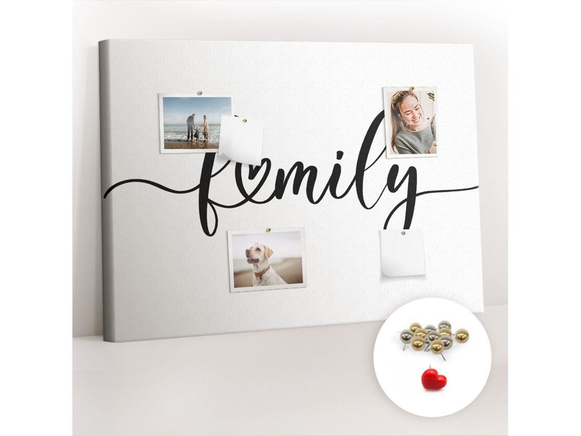 Lousa De Cortiça Inscrição "família" Para O Corredor Espelharte (70x100 Cm)