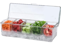 Bandeja Refrigerada Para Servir Condimentos, Com Gelo.