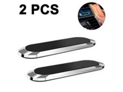 Pacote Com 2 Suportes Magnéticos Para Celular, Suporte Para Celular Com Minibanda Compatível Com Suporte Magnético Para Carro - Prata