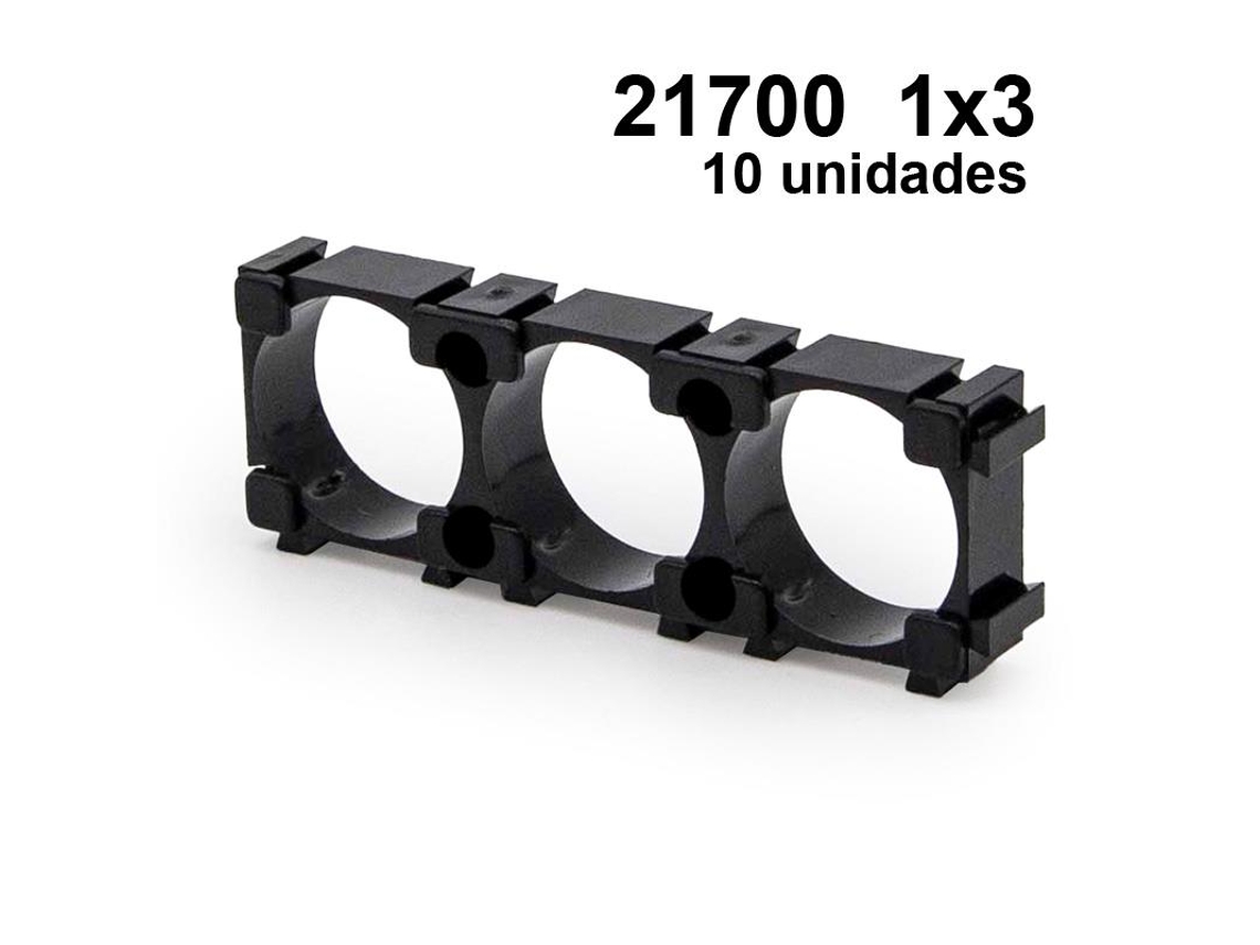 Suporte De Bateria 21700 1x3 - 10 Unidades