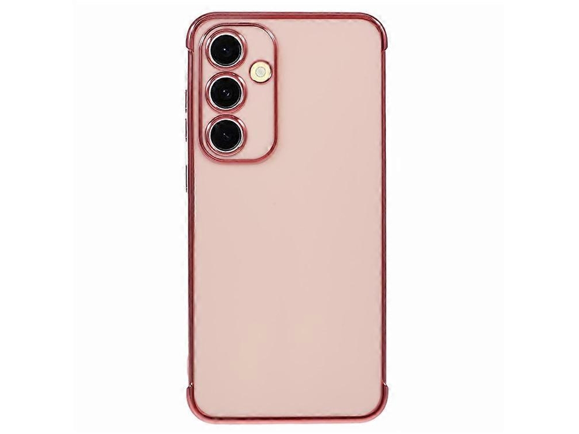 Capa Compatível Com Samsung Galaxy A35 5g, Com Moldura Eletroplaqueada Em Tpu Macio