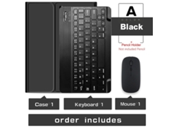 Capa Com Teclado Para Tablet Lurelia, Compatível Com I Pad Air 11" (m3) ( Premium 2025, Preto, Teclado Bluetooth, Rato 2.4g