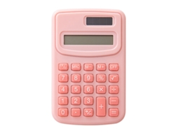Calculadora Mini Notebook Solar Batería 8 Dígitos Led Rosa Sakura Para Estudiantes Oficina