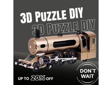 Kit de montagem de trem de metal faça você mesmo com 387 peças, modelo mecânico elétrico, trilho de vapor criativo para crianças, branco. Viewleaf