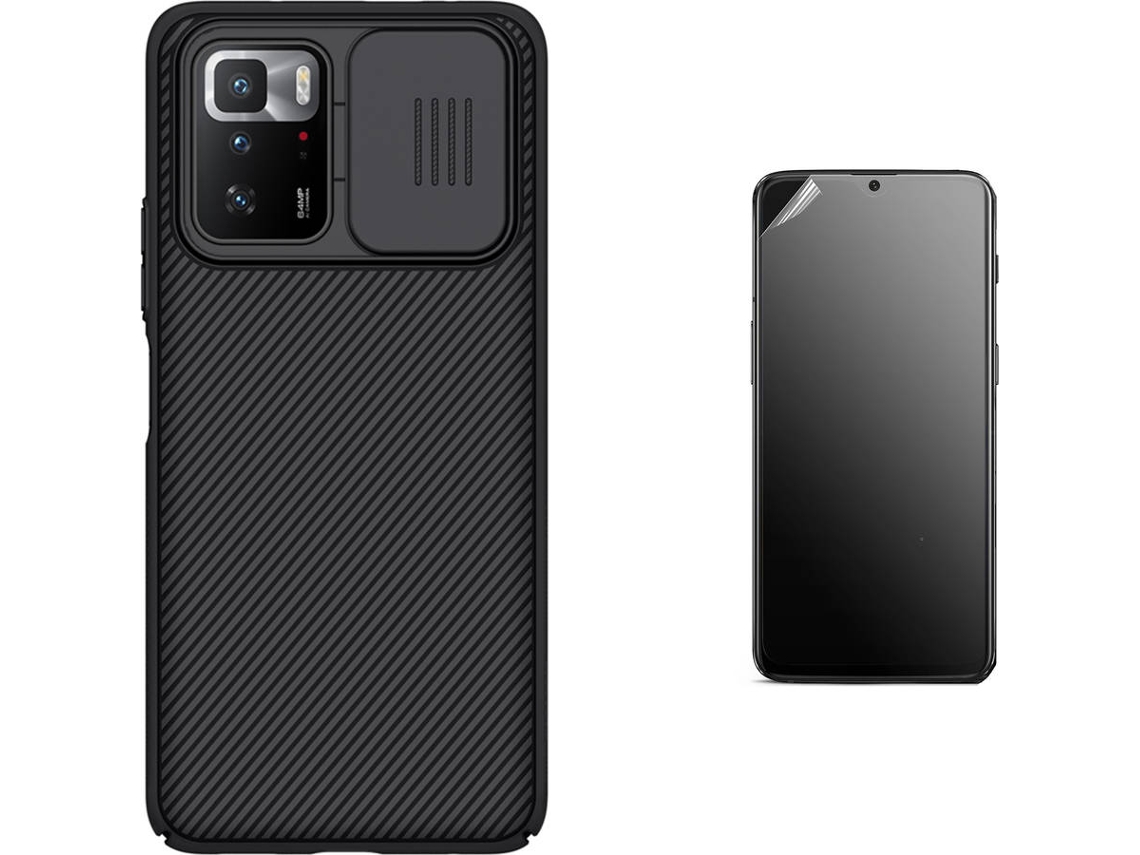 Kit Película Xiaomi Poco X3 GT Capa Nillkin Camshield Preto