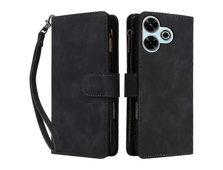 Para Xiaomi Redmi 13 4g/ 5g Case Zipper Wallet Vários Slots Para Cartão Capa De Couro Para Telefone