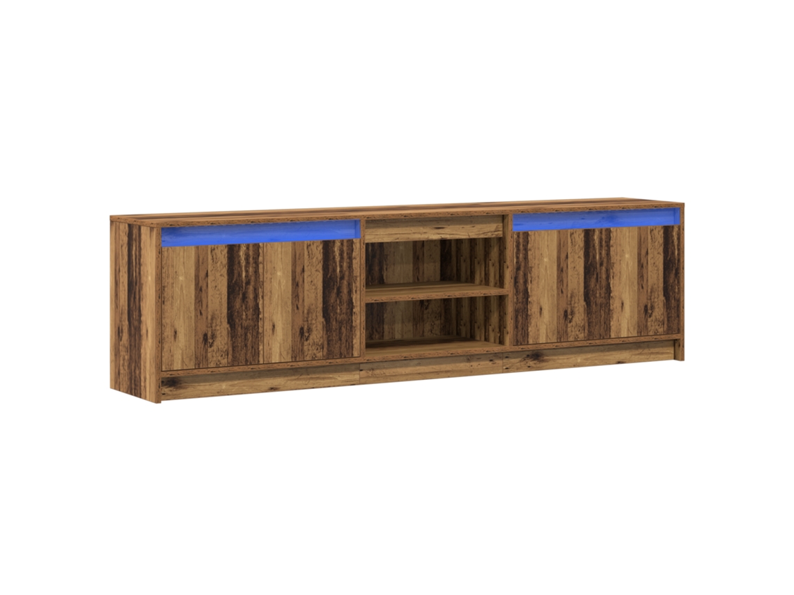 Rack Para Tv Em Diferentes Cores Vidaxl Castanho Derivados De Madeira (180x34x50 Cm)