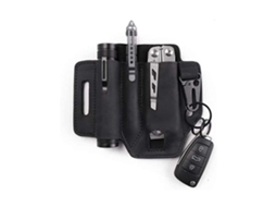 Bainha Multiferramenta Com Design De Acesso Rápido, Organizador Edc Em Couro Integral, Suporte Tático Para Caneta E Lanterna