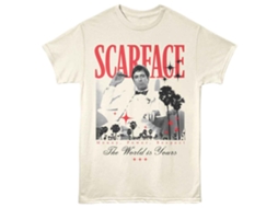 Unisex Adult T-shirt Rockinstone Scarface The World Naturalsizel