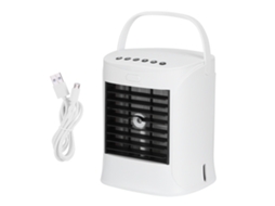 Laxiscreed Ar Condicionado Portátil Com Ventilador De Mesa, Umidificador E Alto-falante Para Espaços Pequenos