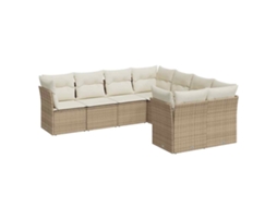 Garden Sofa Set, Garden Sofa Sets Vidaxl Bege Rattan / Vime (n/a)