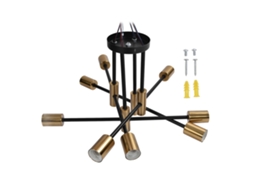 Lustre Moderno de Teto 8 Luzes E27 para Sala de Jantar Sala de Estar Cozinha 110 220V | S/MARCA