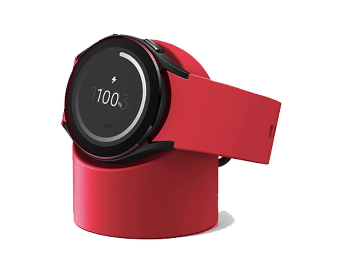 Suporte Carregador Hexinyigjly Para Galaxy Watch 6,silicone, Gestão Cabos, Carregador Não Incluído Vermelho