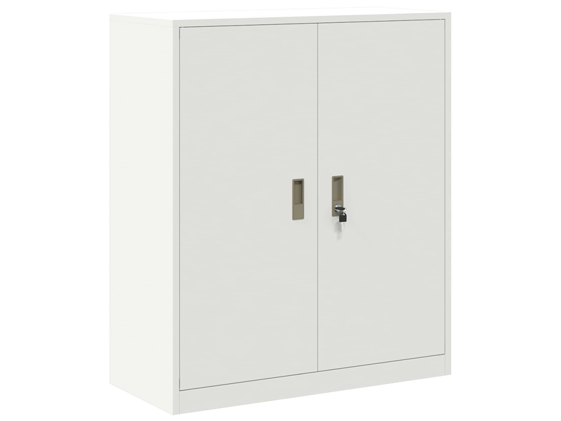 Conjunto 1 Armário De Armazenamento De Escritório Vidaxl Branco Aço (90 X 40 X 105 Cm)