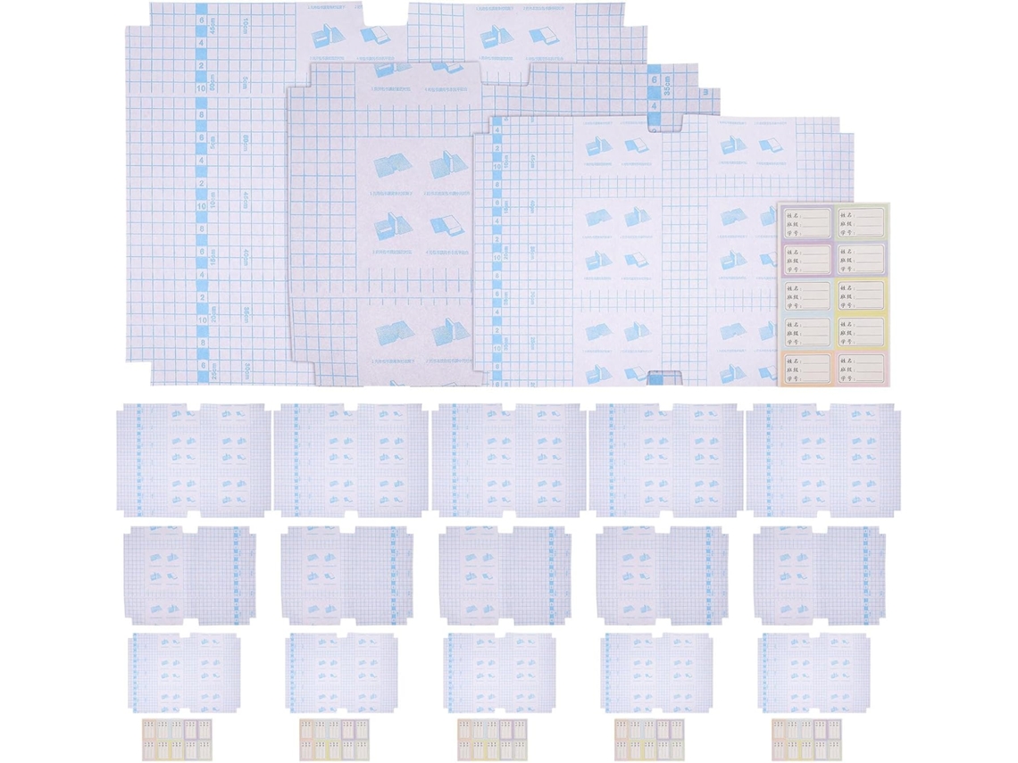 Conjunto de 30 Capas Protetoras Healeved para Livros A4 e A5, em Polipropileno Fosco Transparente, Ideais Cade