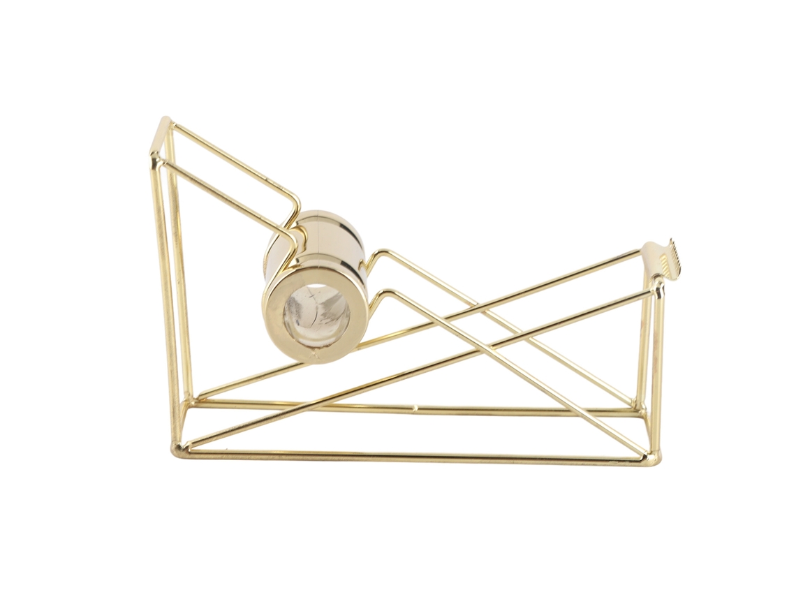 Dispensador de Fita de Metal Dourado Rosa para Escola e Escritório | S/MARCA
