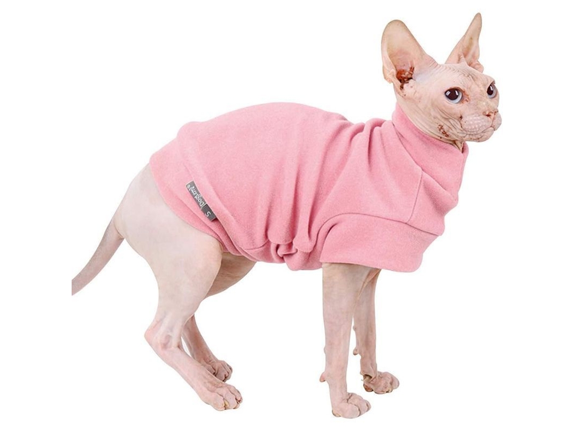 Colete Polar Suave para Cães Pequenos e Gatos Sem Pelo Tamanho S | S/MARCA