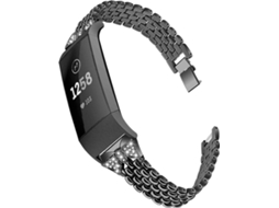 Bracelete WJS YP0140- (Fitbit by Google Charge3 - Preto)