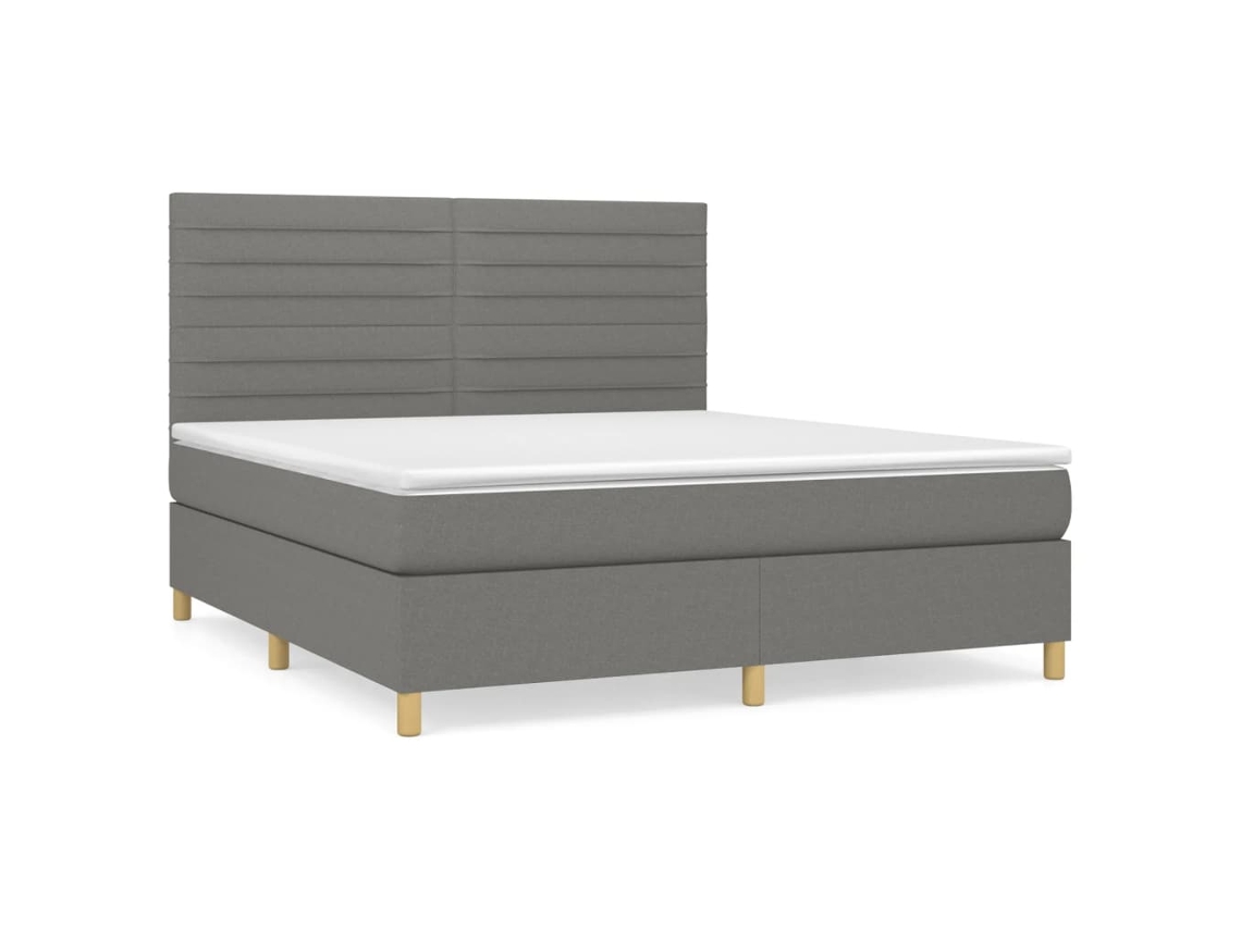 Box Spring Bed, Box Spring Beds Vidaxl Cinzeto Tecido (180 X 200 Cm)