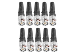 Adaptador Bnc Macho De 10 Peças, Cabo De Contato Para Câmera E Vídeo Aquaforge