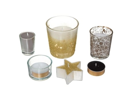 Calendário natalino com velas perfumadas surpresa.