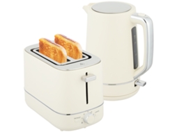 Conjunto De Chaleira E Torradeira De 1,7 L Com 6 Níveis De Douramento, Bege-kd